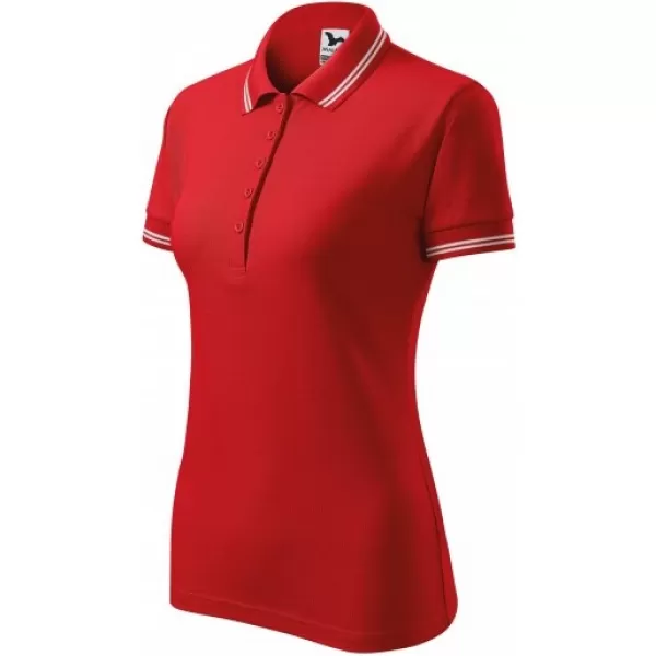  Tricou de damă cu guler MALFINI URBAN 220 ROŞU 