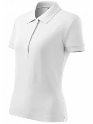 Tricou de damă cu guler MALFINI COTTON 213 ALB