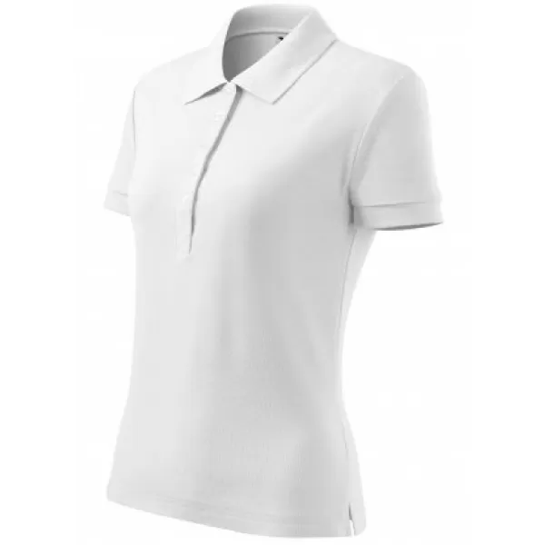 Tricou de damă cu guler MALFINI COTTON 213 ALB 
