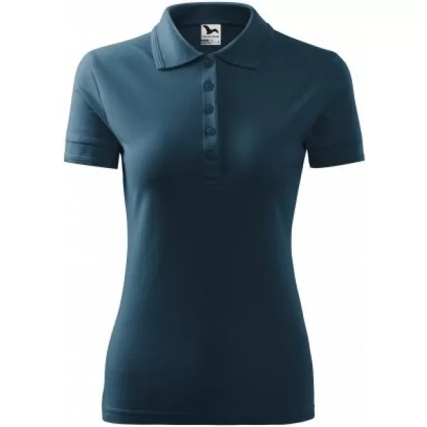  Tricou de damă cu guler MALFINI PIQUE POLO 210 ALBASTRU MARIN 