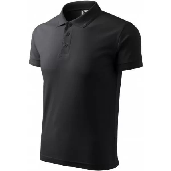  Tricou pentru bărbați cu guler MALFINI PIQUE POLO 203 GRI ABANOS 