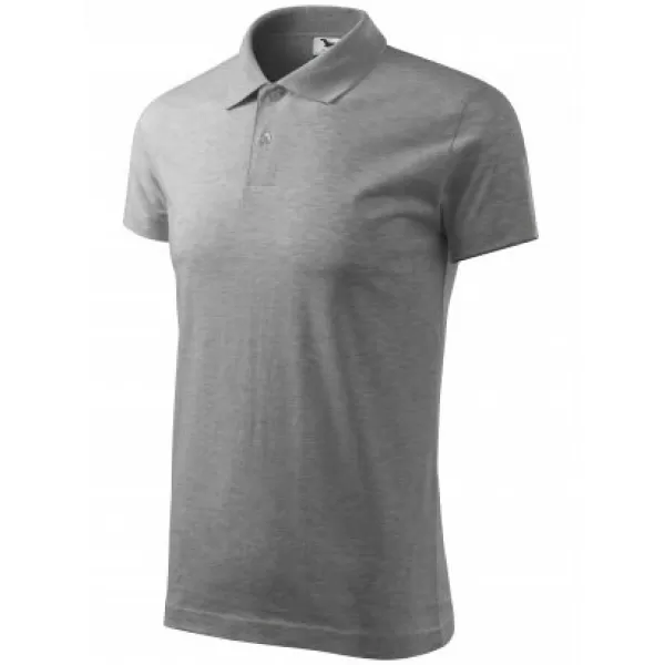  Tricou pentru bărbați cu guler MALFINI SINGLE J. 202 EVIDENȚIERI GRI ÎNCHIS 