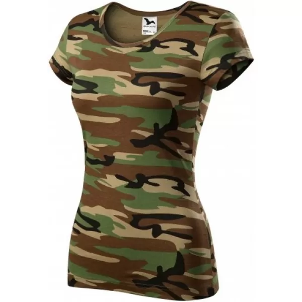  Tricou pentru femei MALFINI CAMO PURE 122 MARO DE CAMUFLAJ 