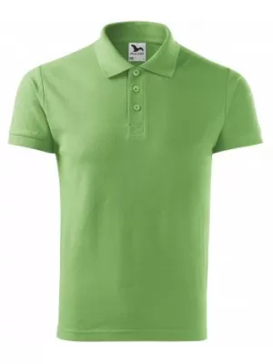 Tricou pentru bărbați cu guler MALFINI COTTON 212 IARBA VERDE