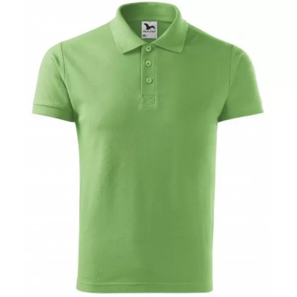  Tricou pentru bărbați cu guler MALFINI COTTON 212 IARBA VERDE 
