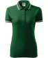 Tricou de damă cu guler MALFINI URBAN 220 VERDE STICLA