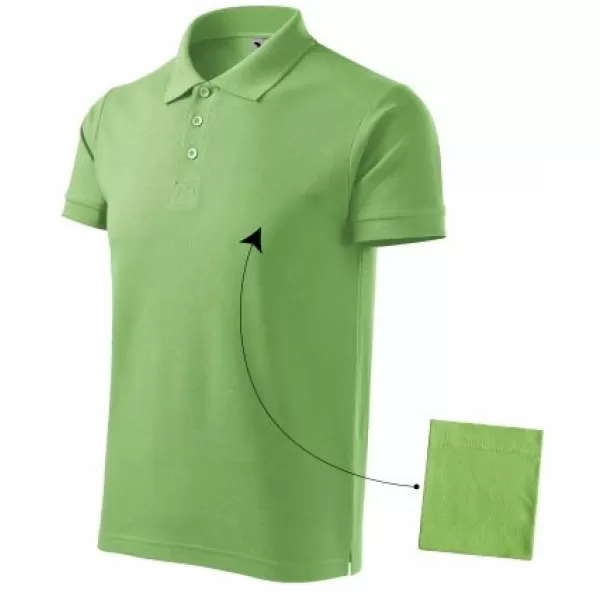  Tricou pentru bărbați cu guler MALFINI COTTON 212 IARBA VERDE 