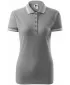 Tricou de damă cu guler MALFINI URBAN 220 EVIDENȚIERI GRI ÎNCHIS
