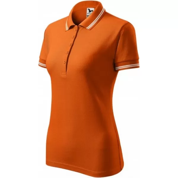  Tricou de damă cu guler MALFINI URBAN 220 PORTOCALE 