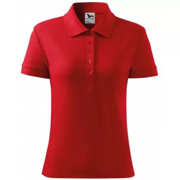  Tricou de damă cu guler MALFINI HEAVY 216 ROŞU 