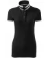 Tricou de damă cu guler MALFINI PREMIUM COLLAR UP 257 NEGRU