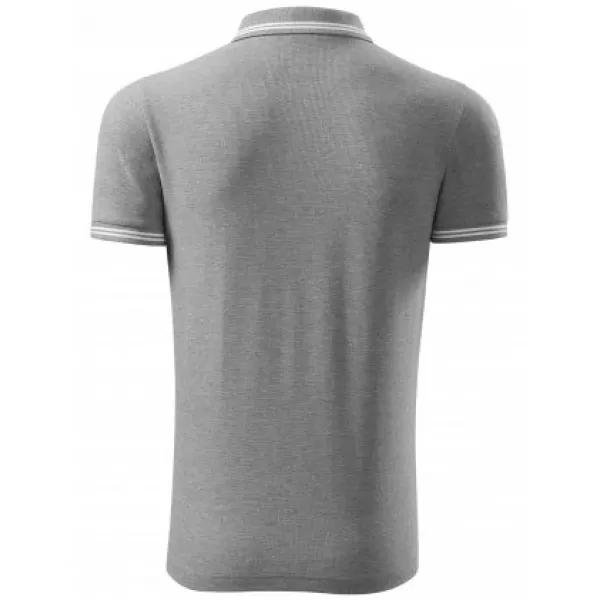  Tricou pentru bărbați cu guler MALFINI URBAN 219 EVIDENȚIERI GRI ÎNCHIS 