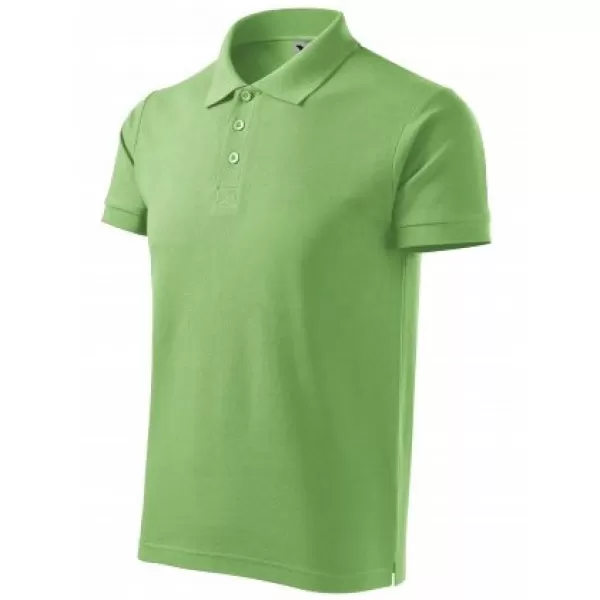  Tricou pentru bărbați cu guler MALFINI COTTON 212 IARBA VERDE 