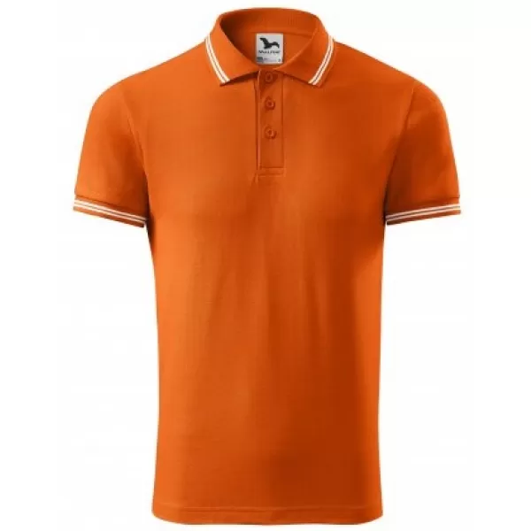  Tricou pentru bărbați cu guler MALFINI URBAN 219 PORTOCALE 