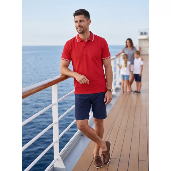  Tricou pentru bărbați cu guler MALFINI URBAN 219 ROŞU 