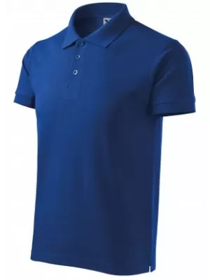 Tricou pentru bărbați cu guler MALFINI HEAVY 215 ALBASTRU REGAL