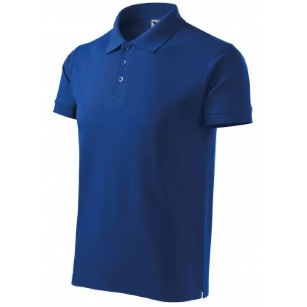  Tricou pentru bărbați cu guler MALFINI HEAVY 215 ALBASTRU REGAL 