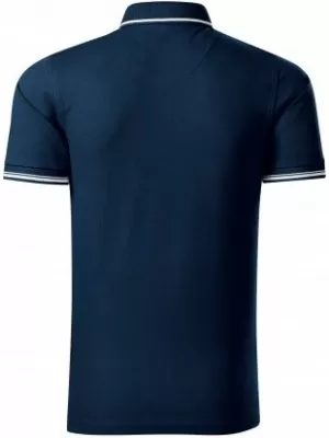 Tricou pentru bărbați cu guler MALFINI PREMIUM PERFECTION PLAIN 251 ALBASTRU MARIN