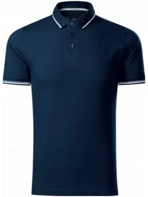 Tricou pentru bărbați cu guler MALFINI PREMIUM PERFECTION PLAIN 251 ALBASTRU MARIN