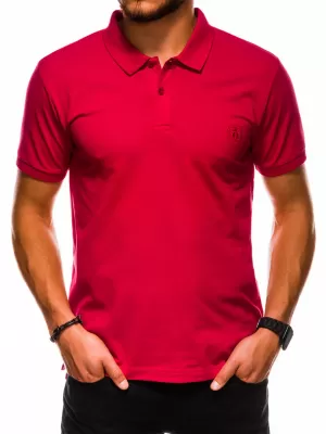 Mens t -thirt cu guler OMBRE AS1048 ROŞU