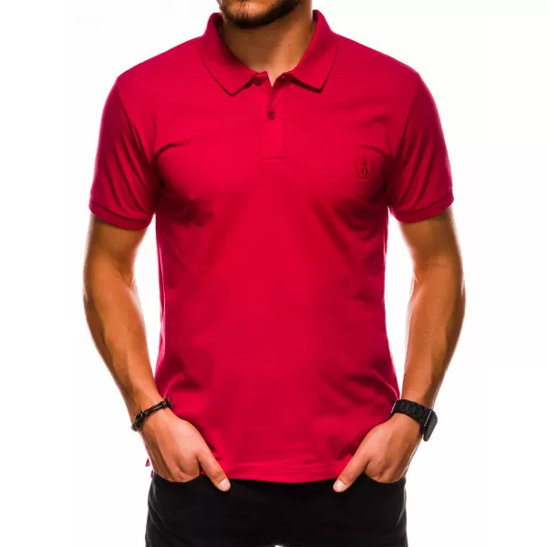  Mens t -thirt cu guler OMBRE AS1048 ROŞU 