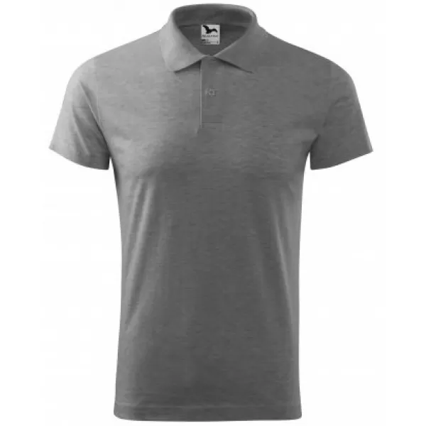  Tricou pentru bărbați cu guler MALFINI SINGLE J. 202 EVIDENȚIERI GRI ÎNCHIS 