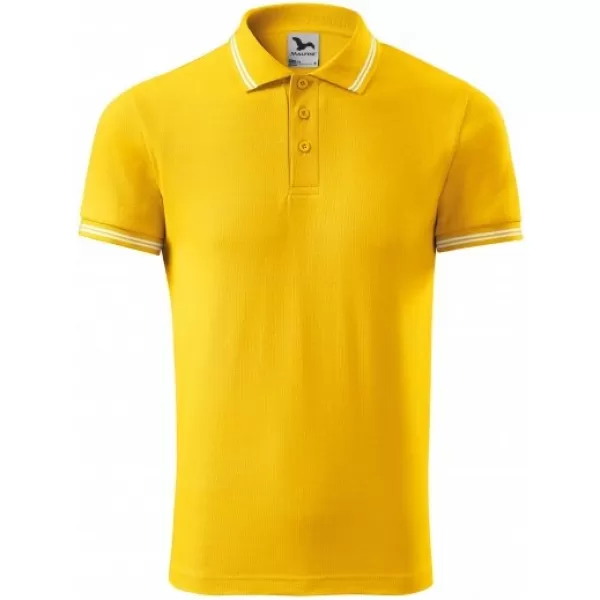  Tricou pentru bărbați cu guler MALFINI URBAN 219 CHIHLIMBAR 
