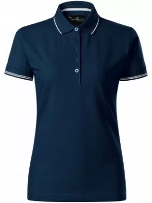 Tricou de damă cu guler MALFINI PREMIUM PERFECTION PLAIN 253 ALBASTRU MARIN