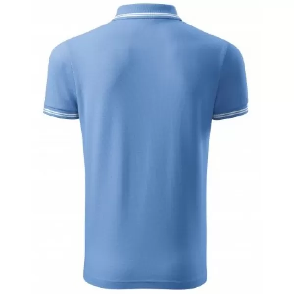  Tricou pentru bărbați cu guler MALFINI URBAN 219 ALBASTRU CERUL 