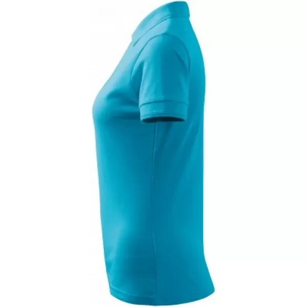  Tricou de damă cu guler MALFINI PIQUE POLO 210 TURCOAZ 