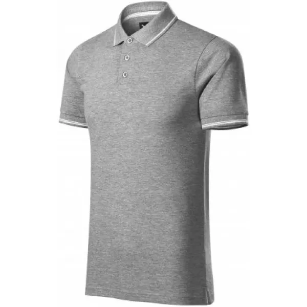  Tricou pentru bărbați cu guler MALFINI PREMIUM PERFECTION PLAIN 251 EVIDENȚIERI GRI ÎNCHIS 