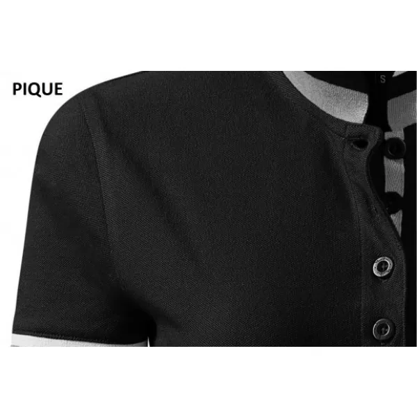  Tricou pentru bărbați cu guler MALFINI PREMIUM COLLAR UP 256 NEGRU 