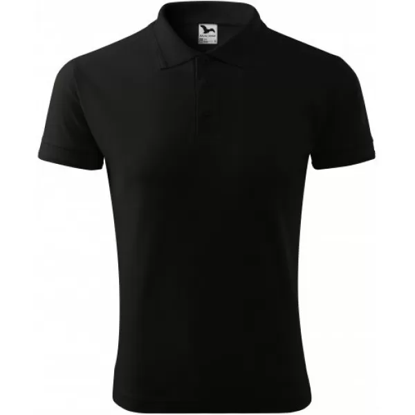  Tricou pentru bărbați cu guler MALFINI PIQUE POLO 203 NEGRU 