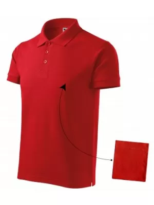 Tricou pentru bărbați cu guler MALFINI COTTON 212 ROŞU