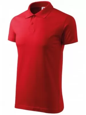 Tricou pentru bărbați cu guler MALFINI SINGLE J. 202 ROŞU