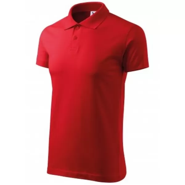 Tricou pentru bărbați cu guler MALFINI SINGLE J. 202 ROŞU 