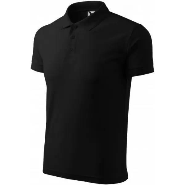 Tricou pentru bărbați cu guler MALFINI PIQUE POLO 203 NEGRU 