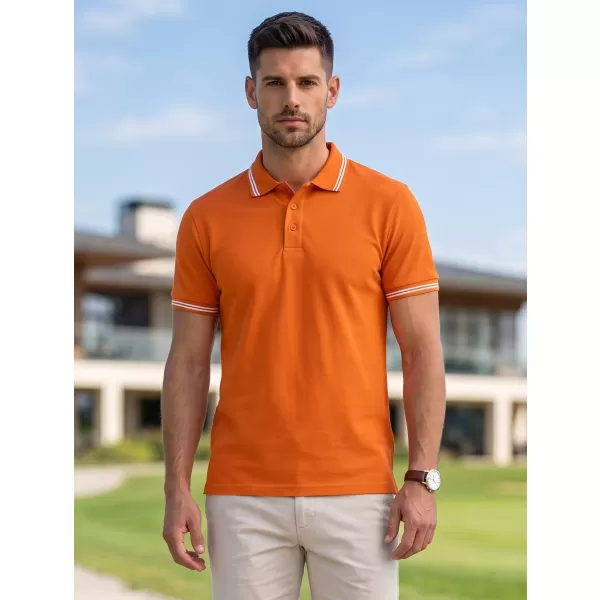  Tricou pentru bărbați cu guler MALFINI URBAN 219 PORTOCALE 