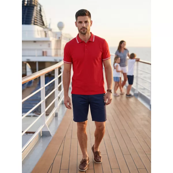  Tricou pentru bărbați cu guler MALFINI URBAN 219 ROŞU 