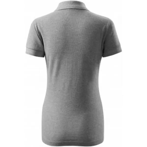  Tricou de damă cu guler MALFINI PIQUE POLO 210 EVIDENȚIERI GRI ÎNCHIS 
