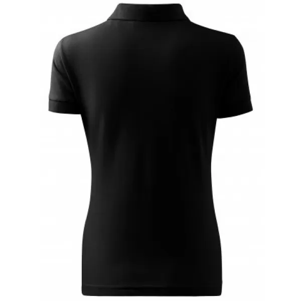 Tricou de damă cu guler MALFINI COTTON 213 NEGRU 