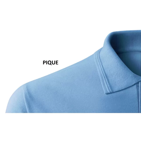  Tricou pentru bărbați cu guler MALFINI COTTON 212 ALBASTRU CERUL 