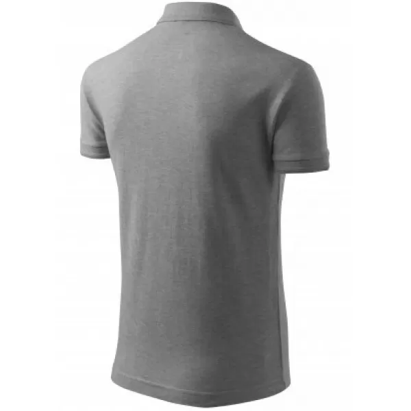  Tricou pentru bărbați cu guler MALFINI PIQUE POLO 203 EVIDENȚIERI GRI ÎNCHIS 