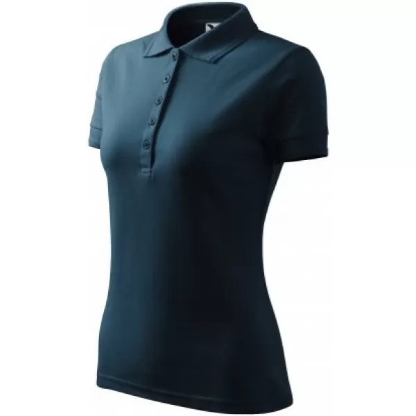  Tricou de damă cu guler MALFINI PIQUE POLO 210 ALBASTRU MARIN 