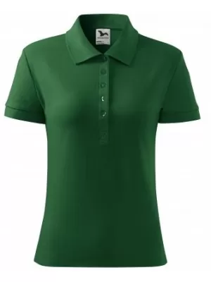 Tricou de damă cu guler MALFINI HEAVY 216 VERDE STICLA