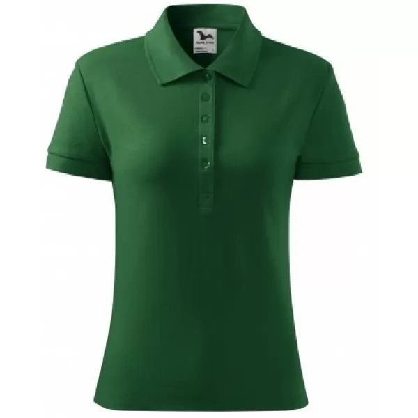  Tricou de damă cu guler MALFINI HEAVY 216 VERDE STICLA 