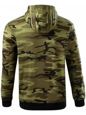 Hanorac pentru bărbați MALFINI CAMO ZIPPER C19 VERDE DE CAMUFLAJ