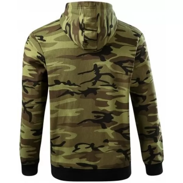  Hanorac pentru bărbați MALFINI CAMO ZIPPER C19 VERDE DE CAMUFLAJ 