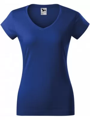 Tricou pentru femei MALFINI FIT V-NECK 162 ALBASTRU REGAL