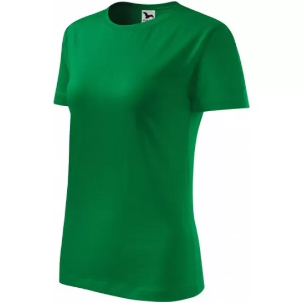  Tricou pentru femei MALFINI CLASSIC NEW 133 VERDE MEDIU 